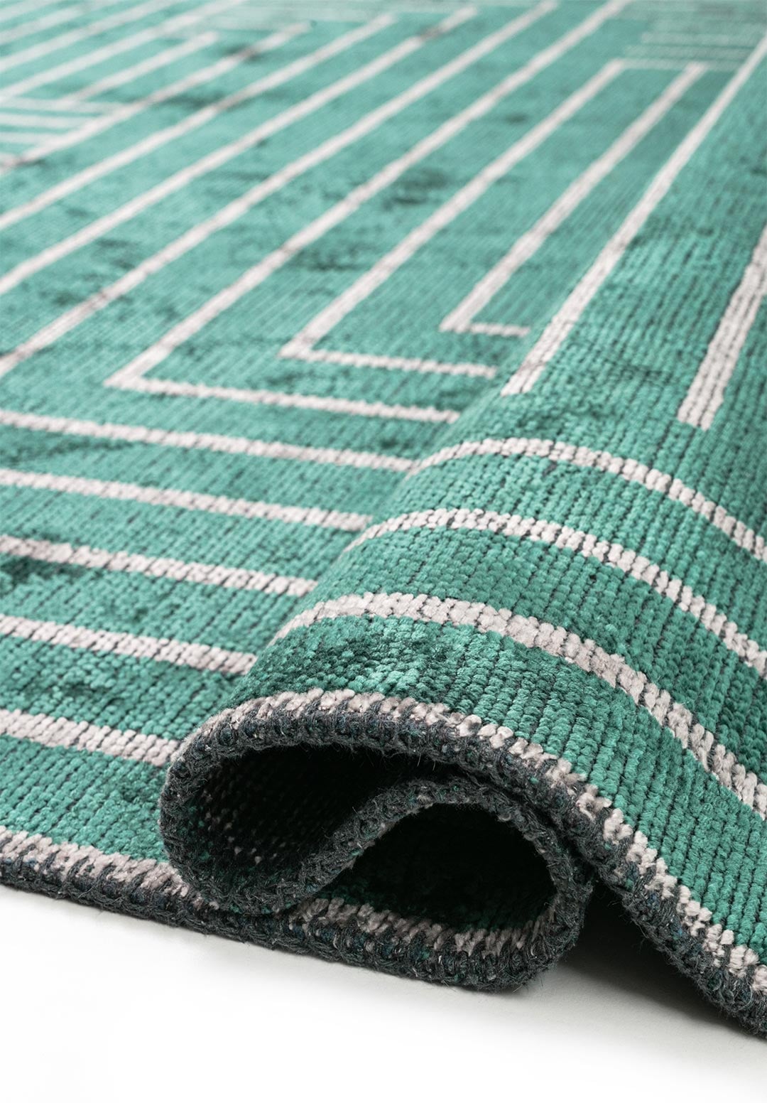 TRAP LIGHT GREY - DARK GREEN RUG - 2