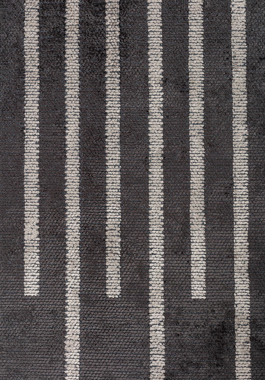 PLAID CHARCOAL - GREY RUG - 5