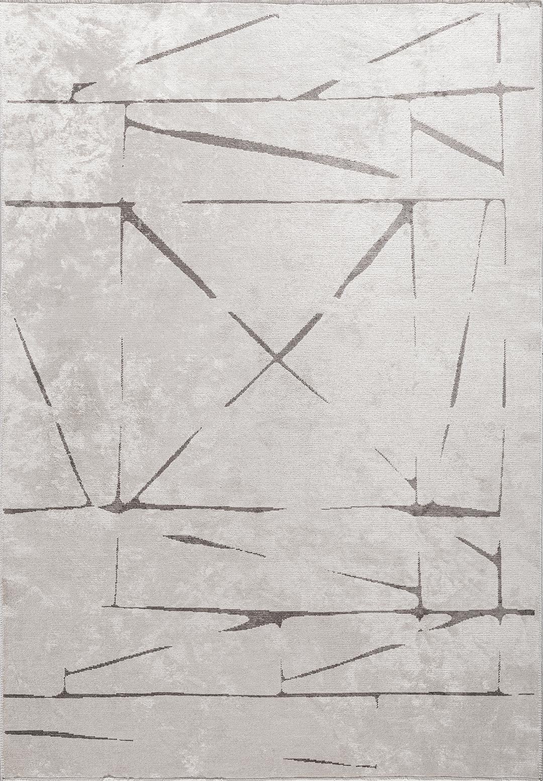 SQUARE ECRU - DARK GREY RUG - 1