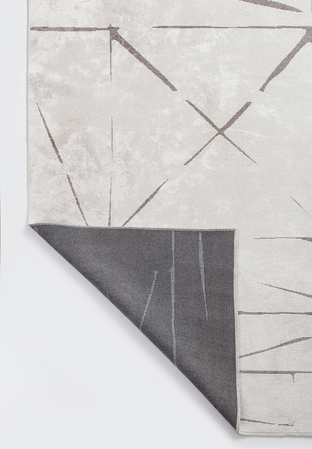 SQUARE ECRU - DARK GREY RUG - 3