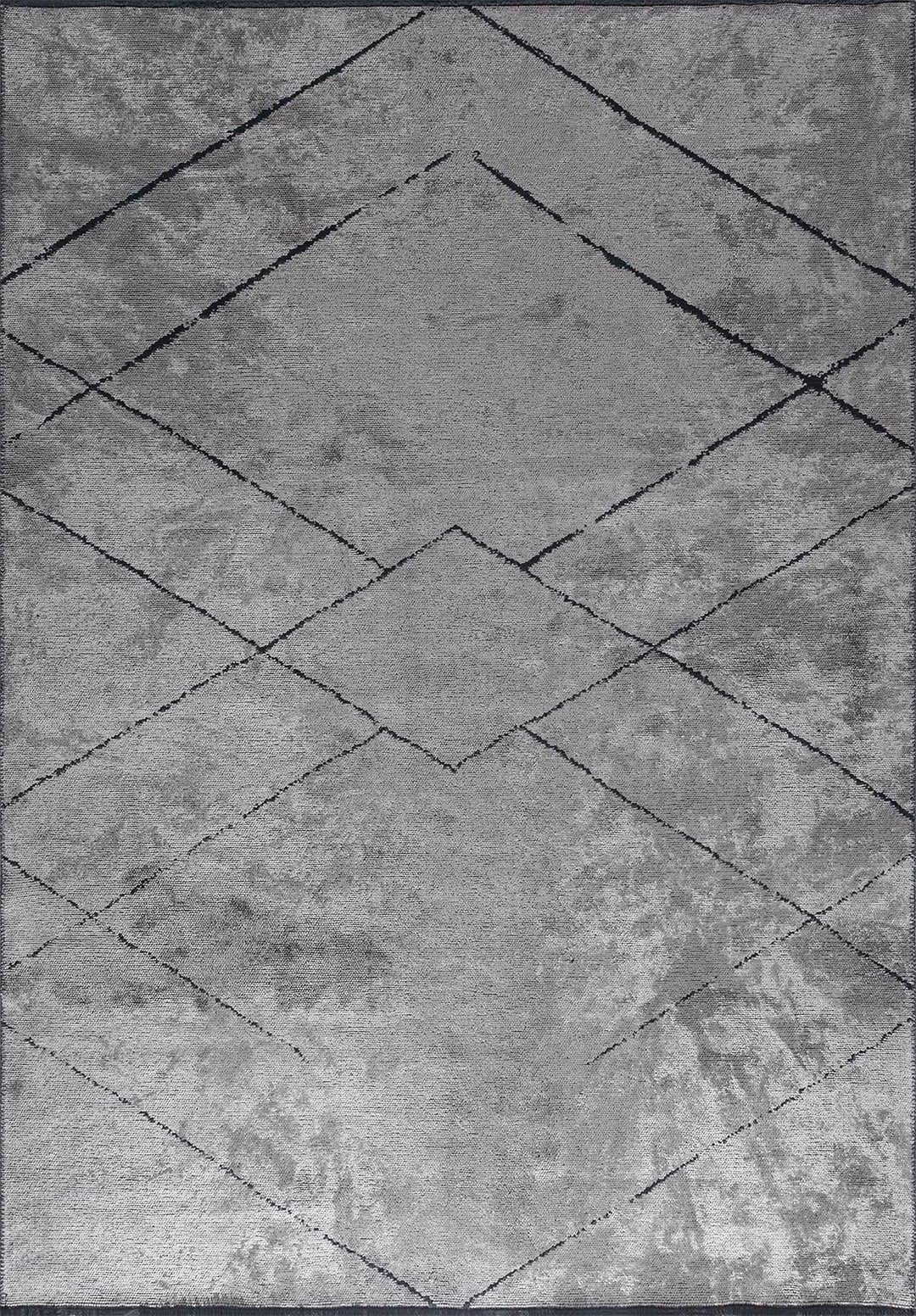 SPIDER MATTE BLACK - LIGHT GREY RUG - 1