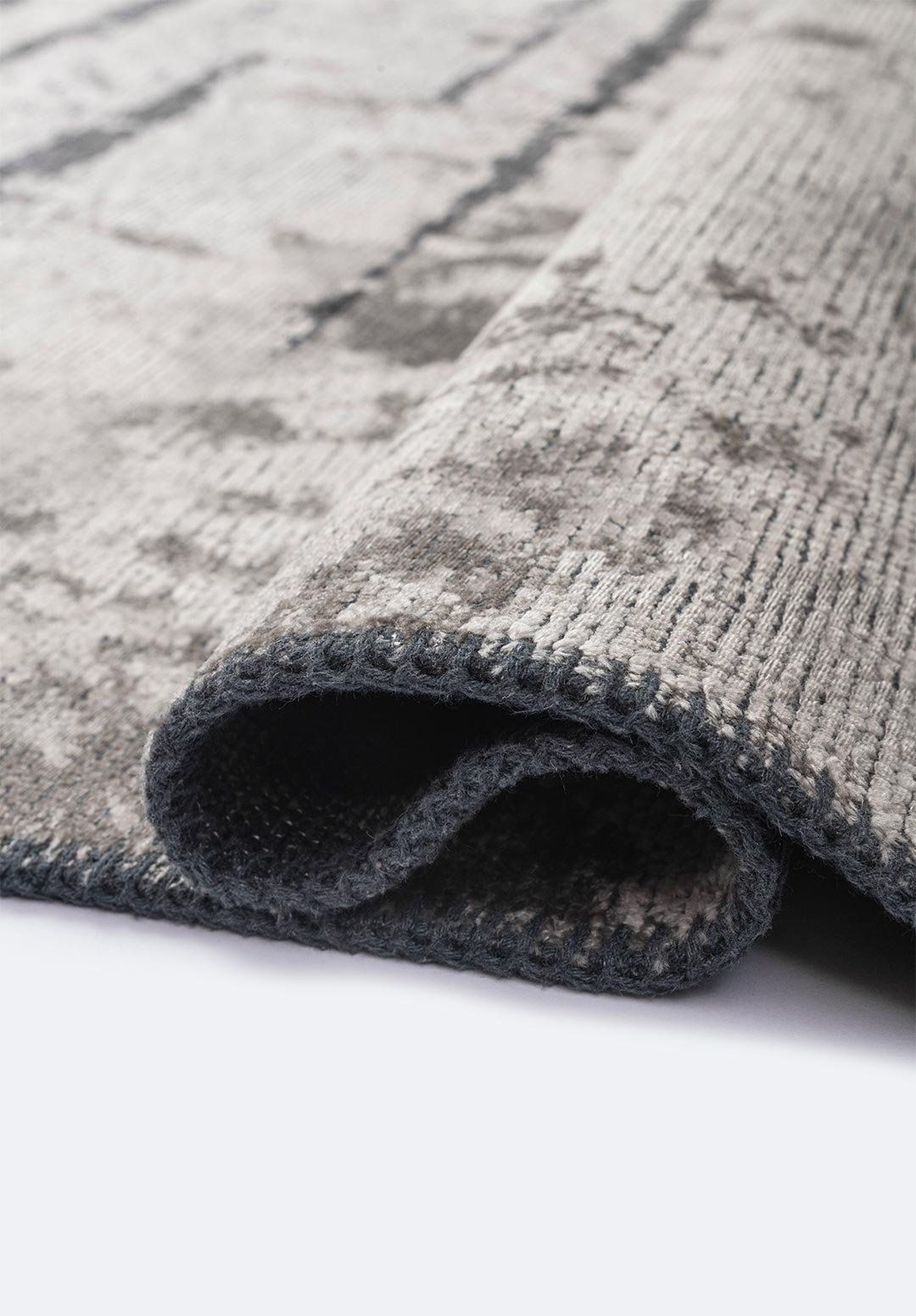 SPLIT CHARCOAL - CREAM RUG - 2