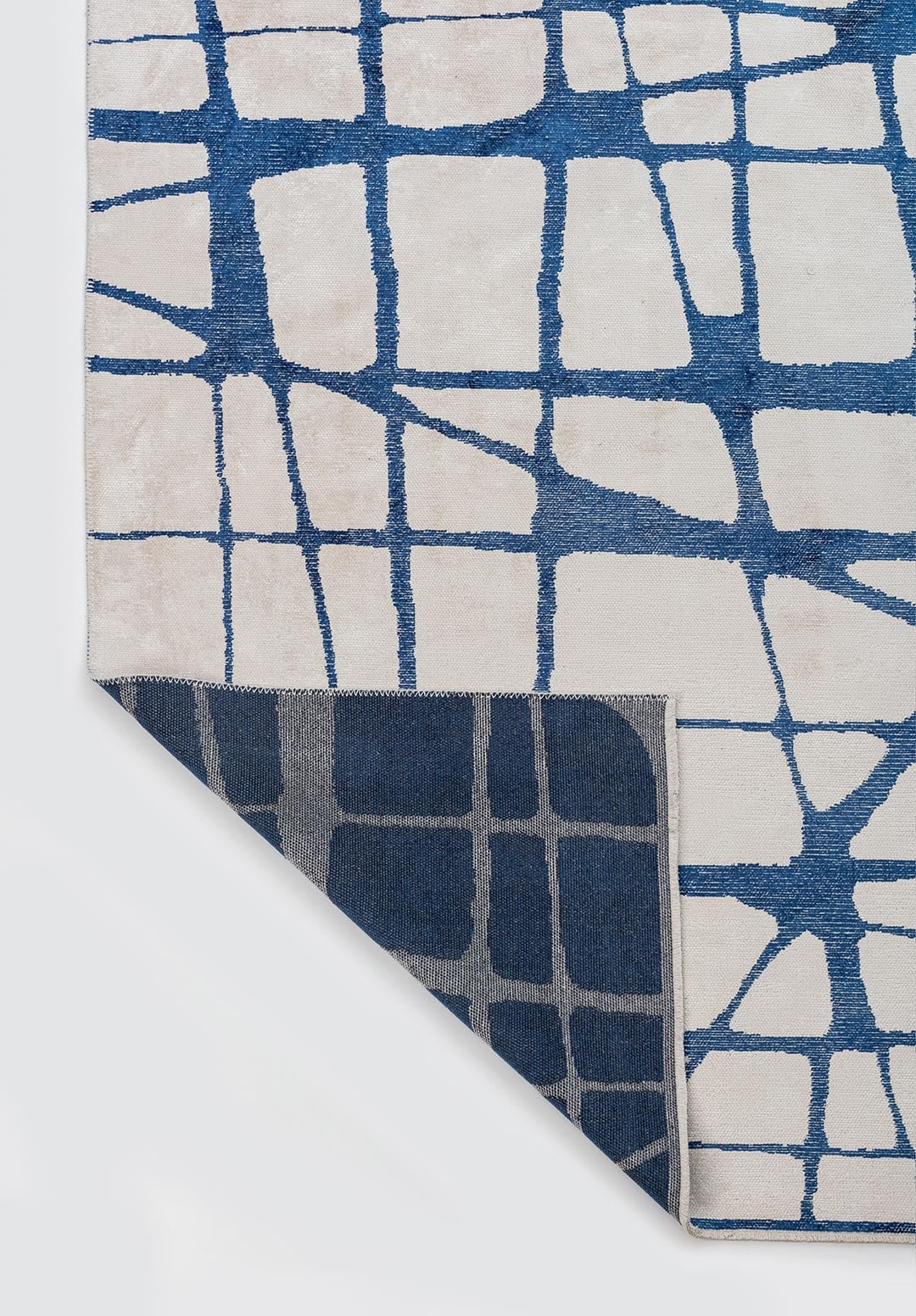 WEB NAVY BLUE - ECRU RUG - 3