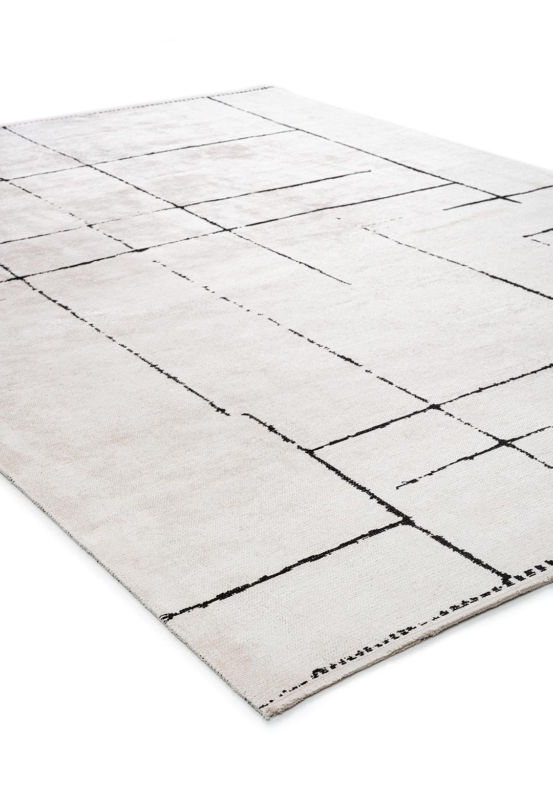 SCRATCH BLACK - ECRU RUG - 4