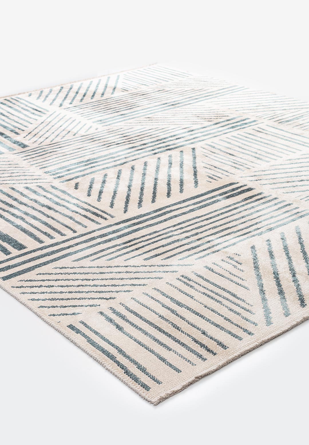 FIELD BLUE - ECRU RUG - 4