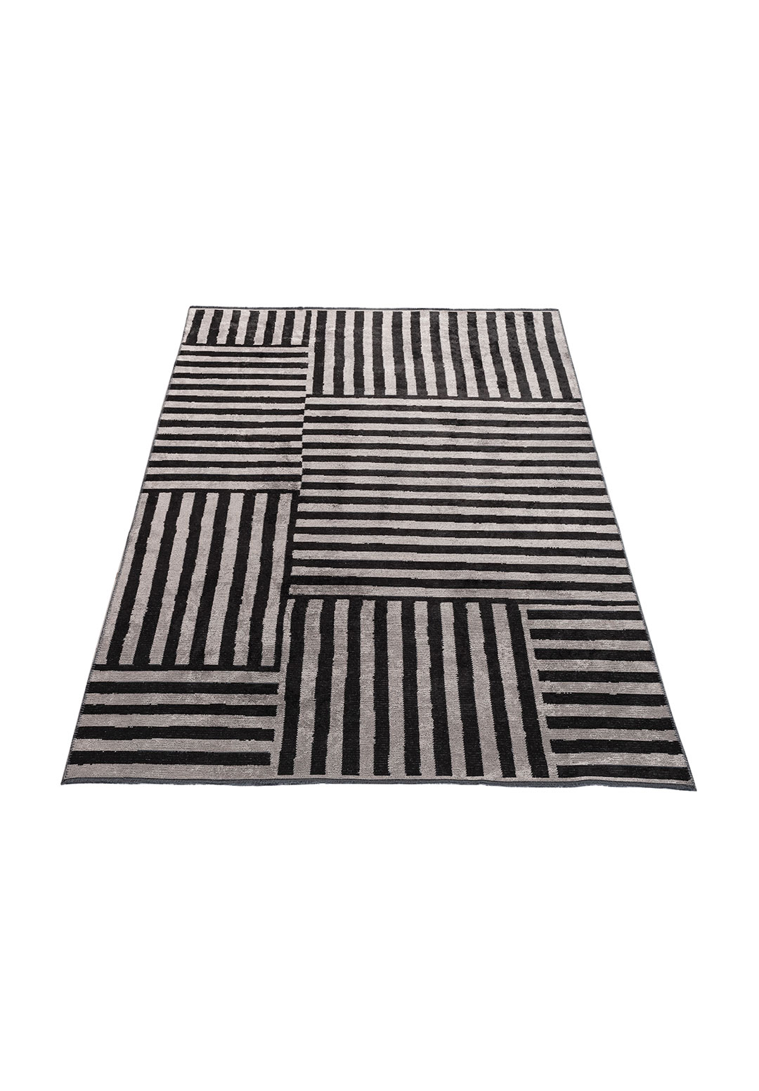 CHECK BLACK - LIGHT GREY RUG - 6