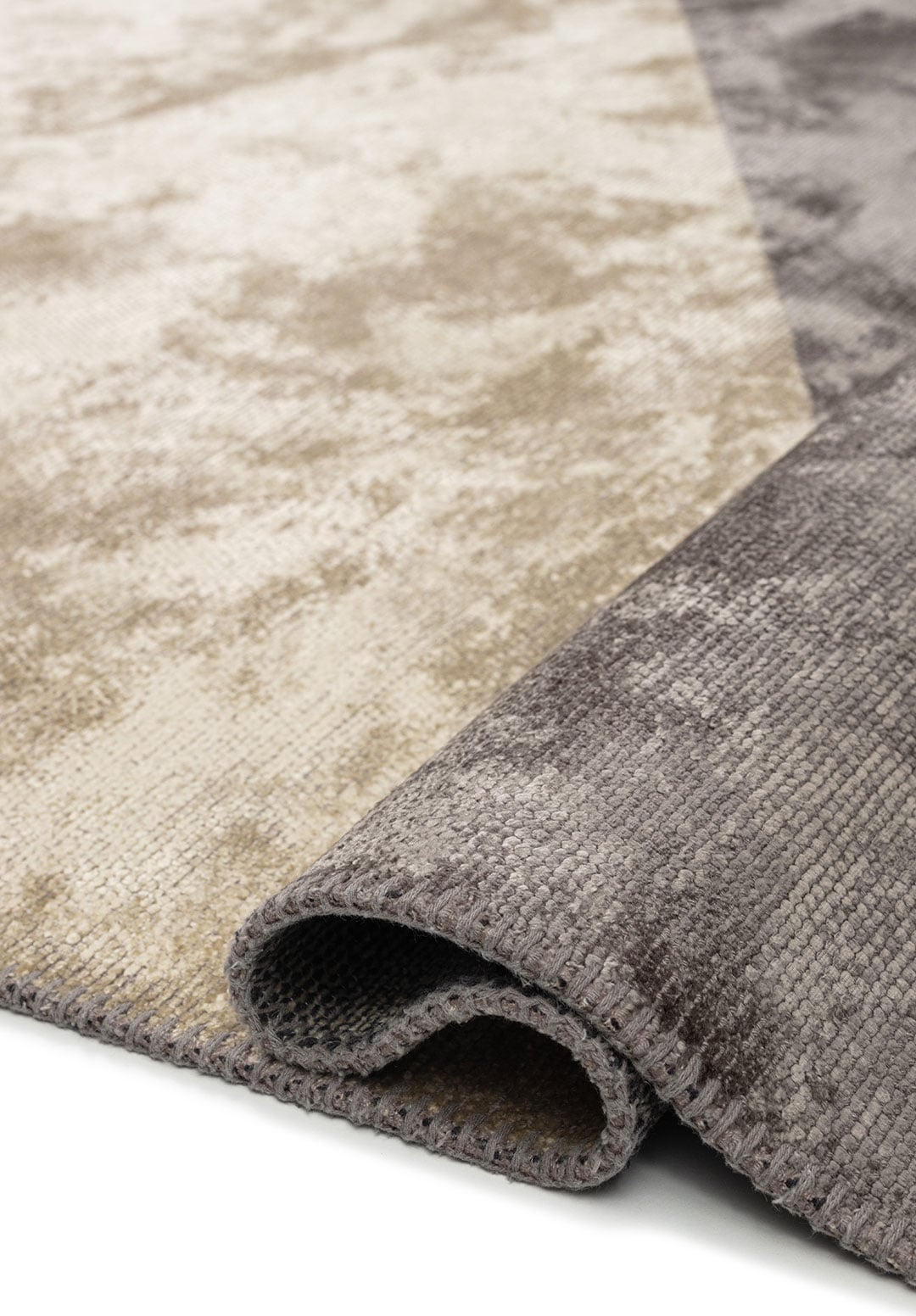 VERTEX DARK GREY - CREAM RUG - 2