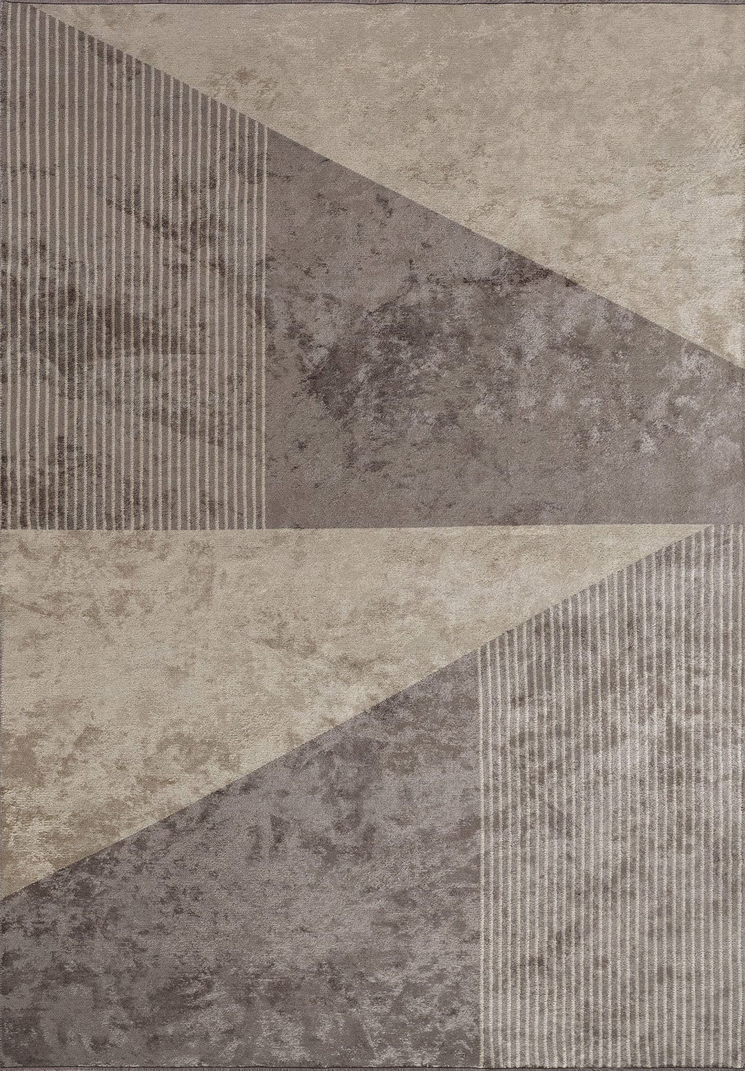 VERTEX DARK GREY - CREAM RUG - 1