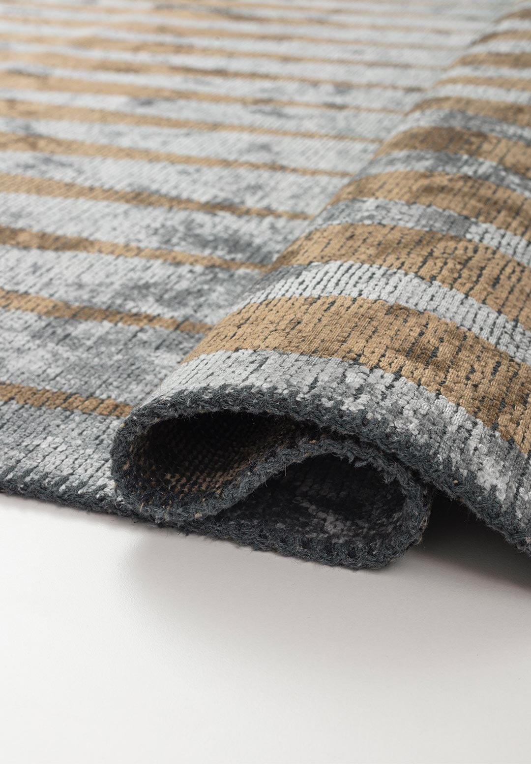 MERIDIAN LIGHT BROWN - ICE BLUE RUG - 2