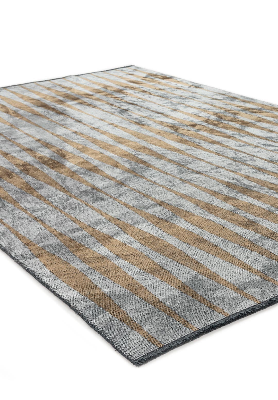 MERIDIAN LIGHT BROWN - ICE BLUE RUG - 4
