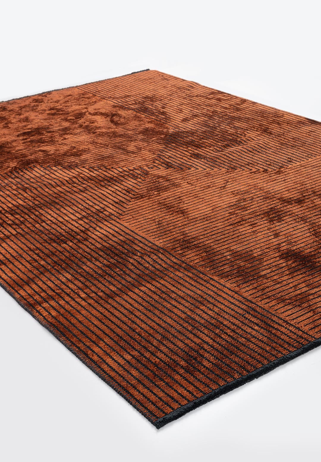 ILLUSION BLACK - RUST RUG - 4