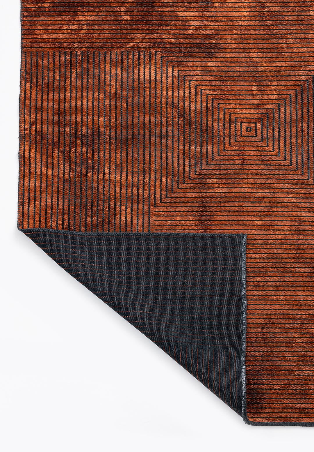 ILLUSION BLACK - RUST RUG - 3