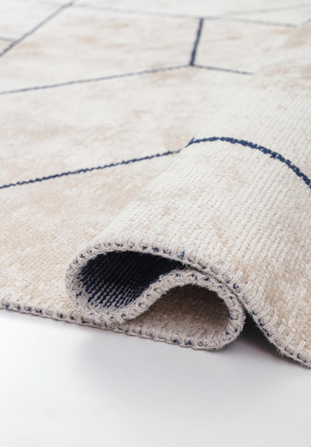 STONE DARK NAVY - ECRU RUG - 2