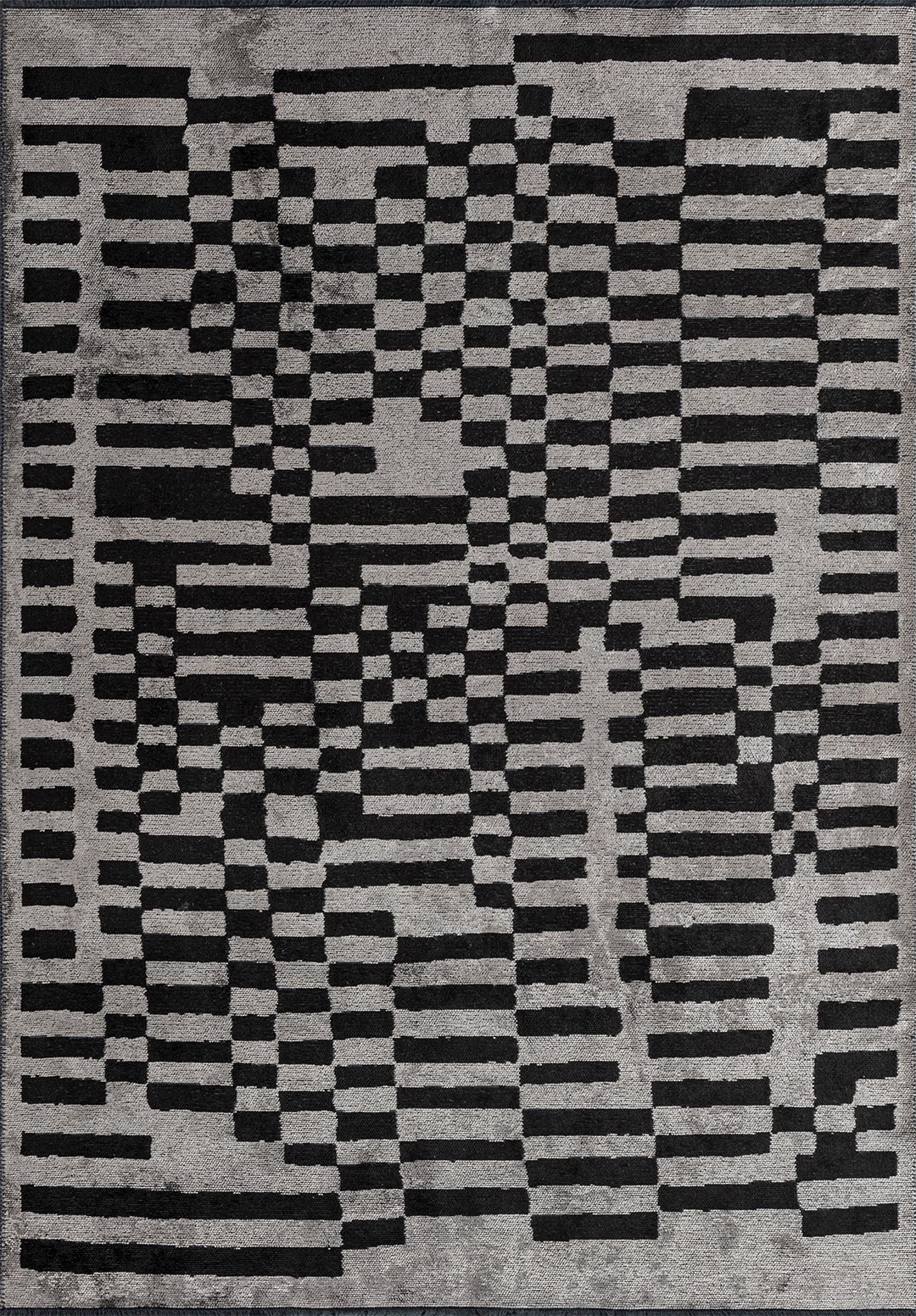 DOMINO BLACK - CREAM RUG - 1