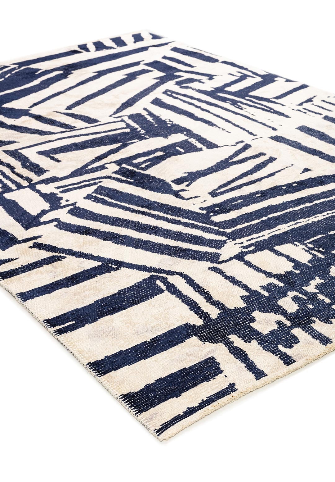 GRAFFITI DARK NAVY - ECRU RUG - 4