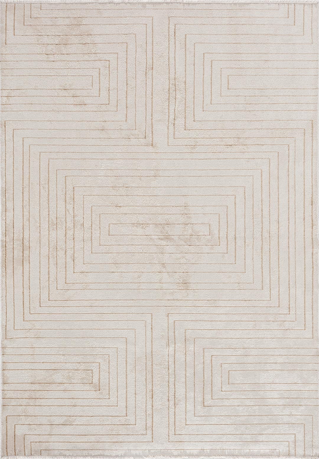 MAZE DARK BEIGE - ECRU RUG - 1