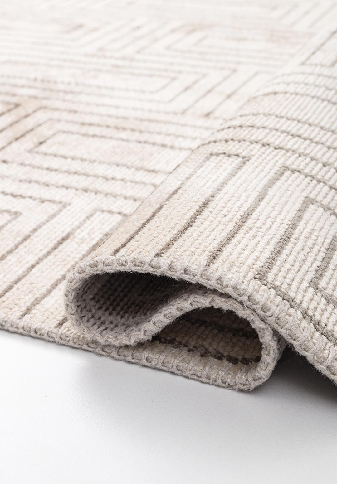BRICK GREY - ECRU RUG - 2