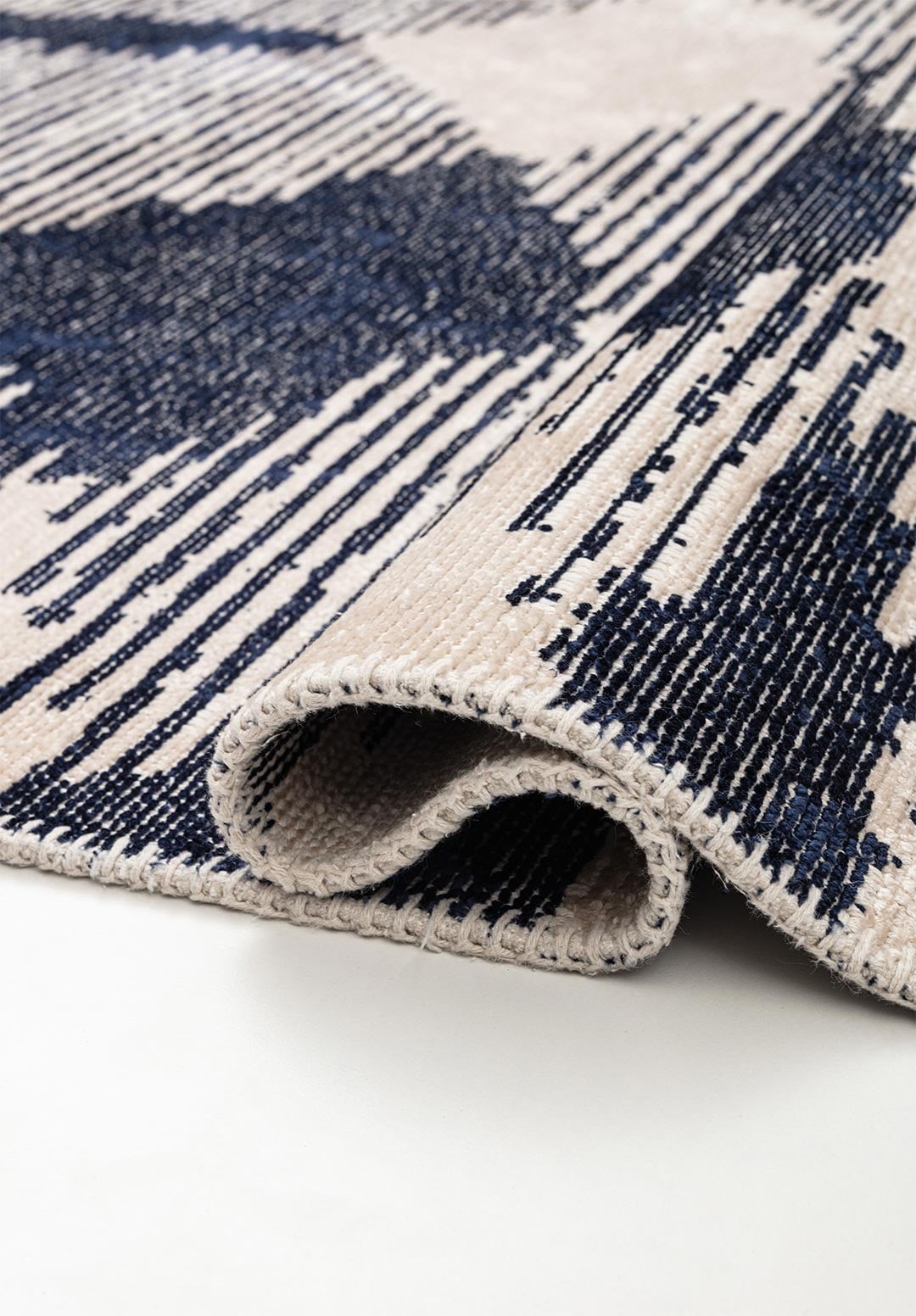 HUB DARK NAVY - ECRU RUG - 2