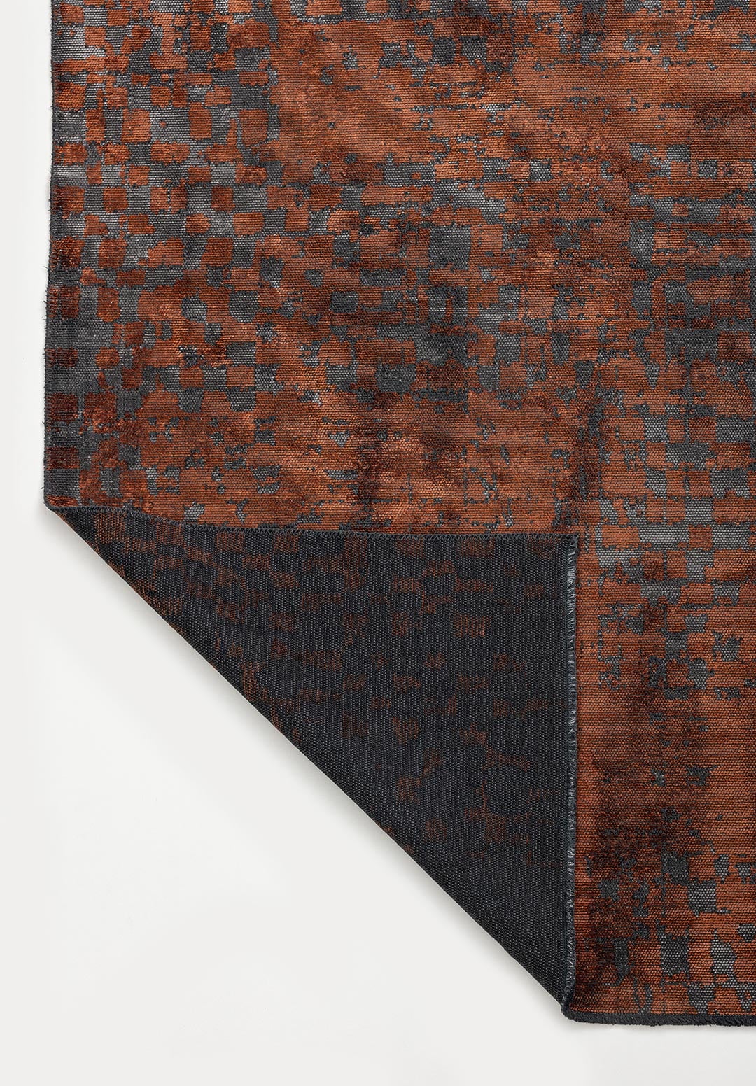 FLAKE DARK GREY - RUST RUG - 3