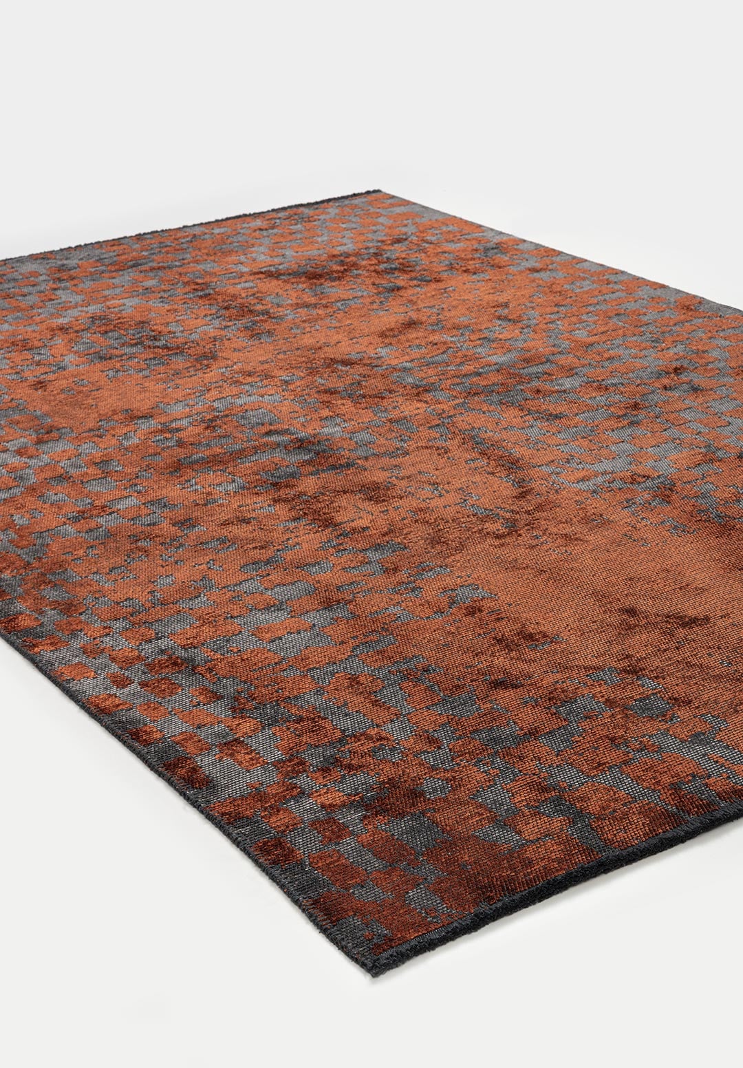 FLAKE DARK GREY - RUST RUG - 4