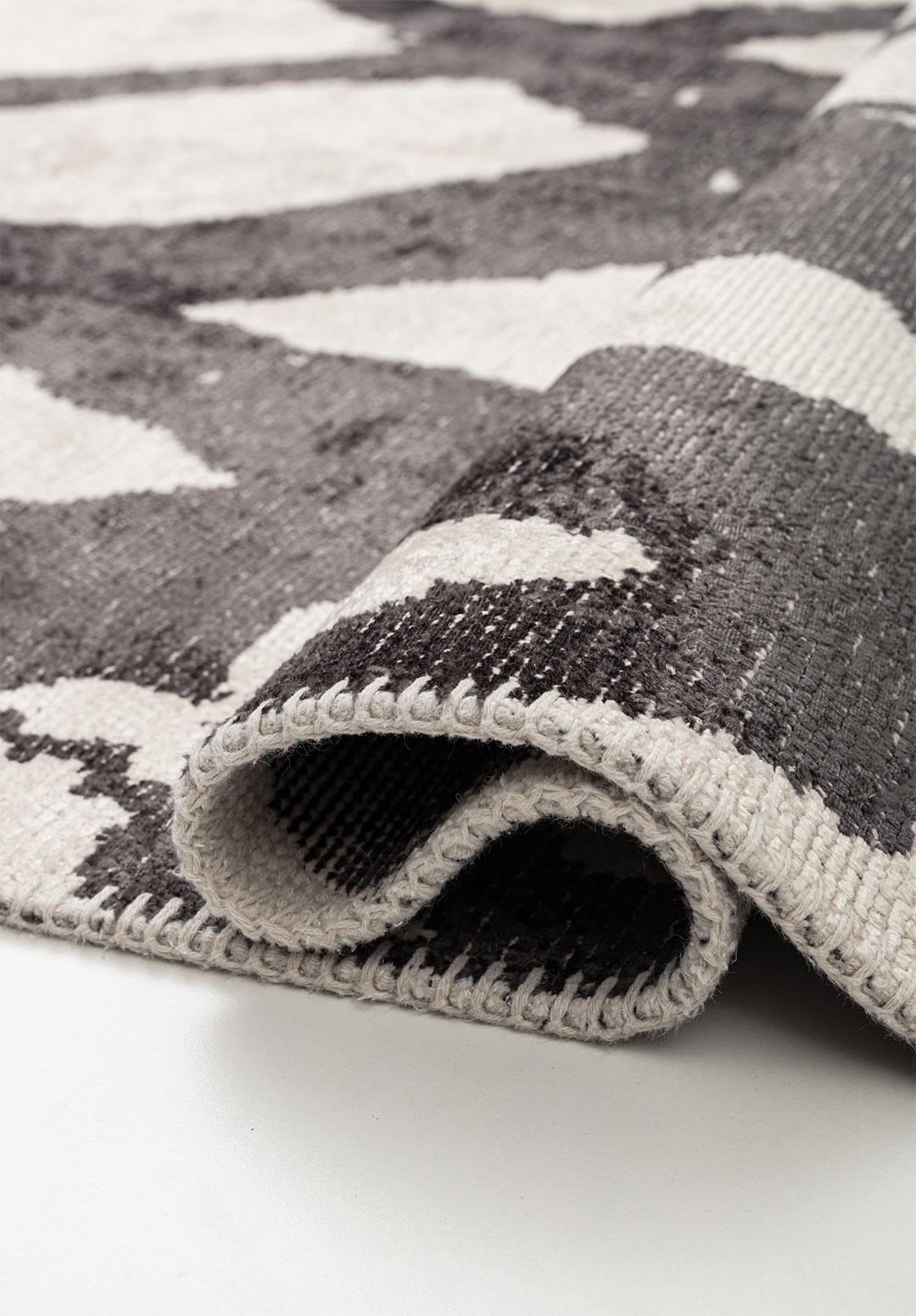 BRANCH CHARCOAL - ECRU RUG - 2