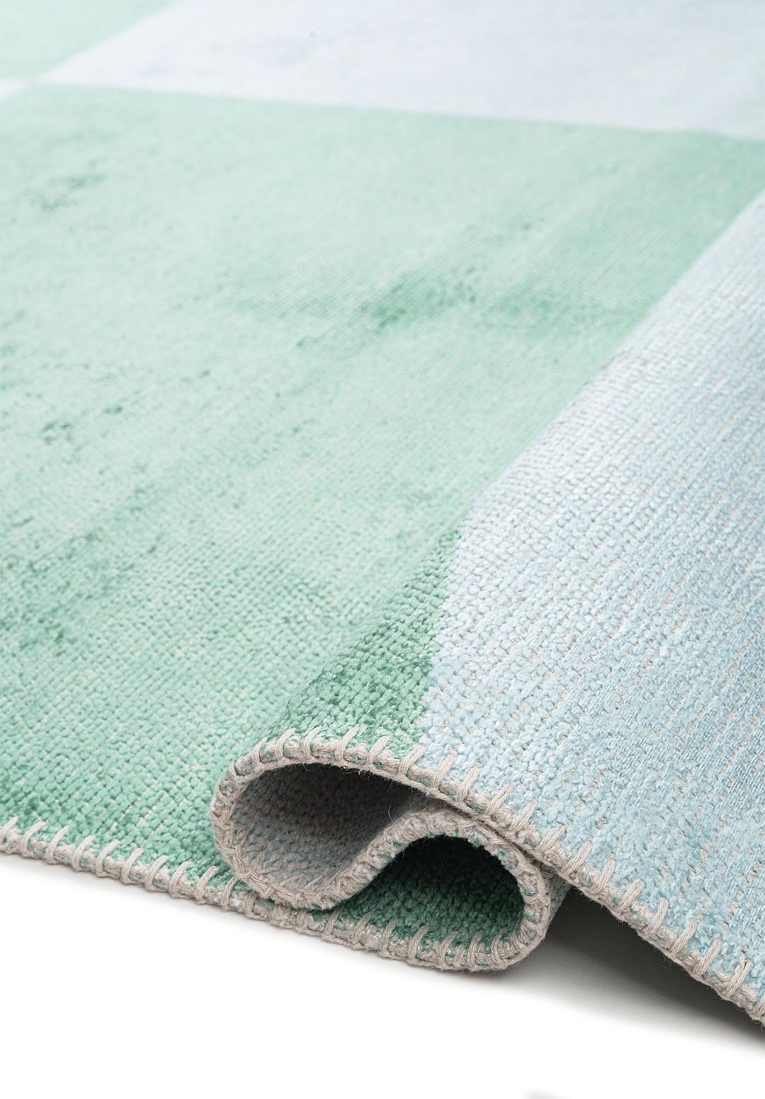 SKEW RIVER GREEN - ICE BLUE RUG - 2