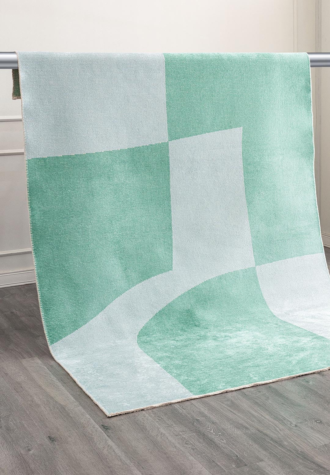 SKEW RIVER GREEN - ICE BLUE RUG - 4