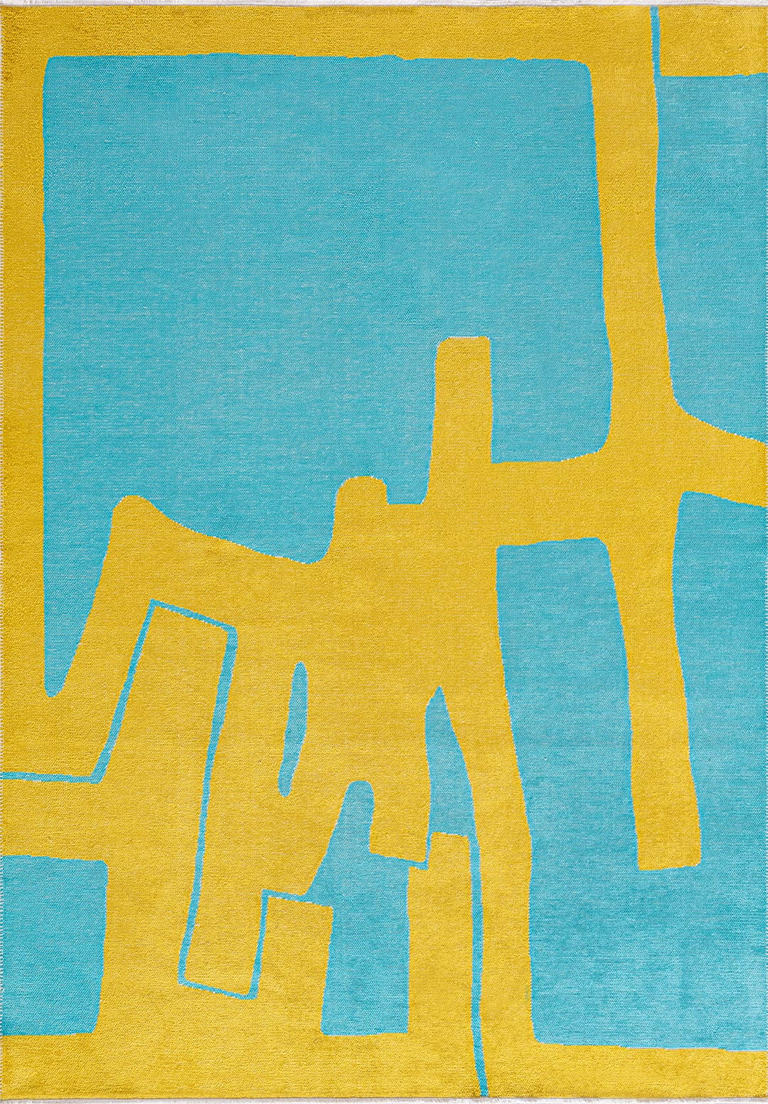 COCO YELLOW - TURQUOISE RUG - 1