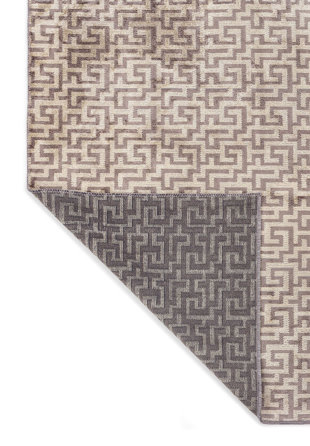 CATERPILLAR DARK GREY - CREAM RUG - 3