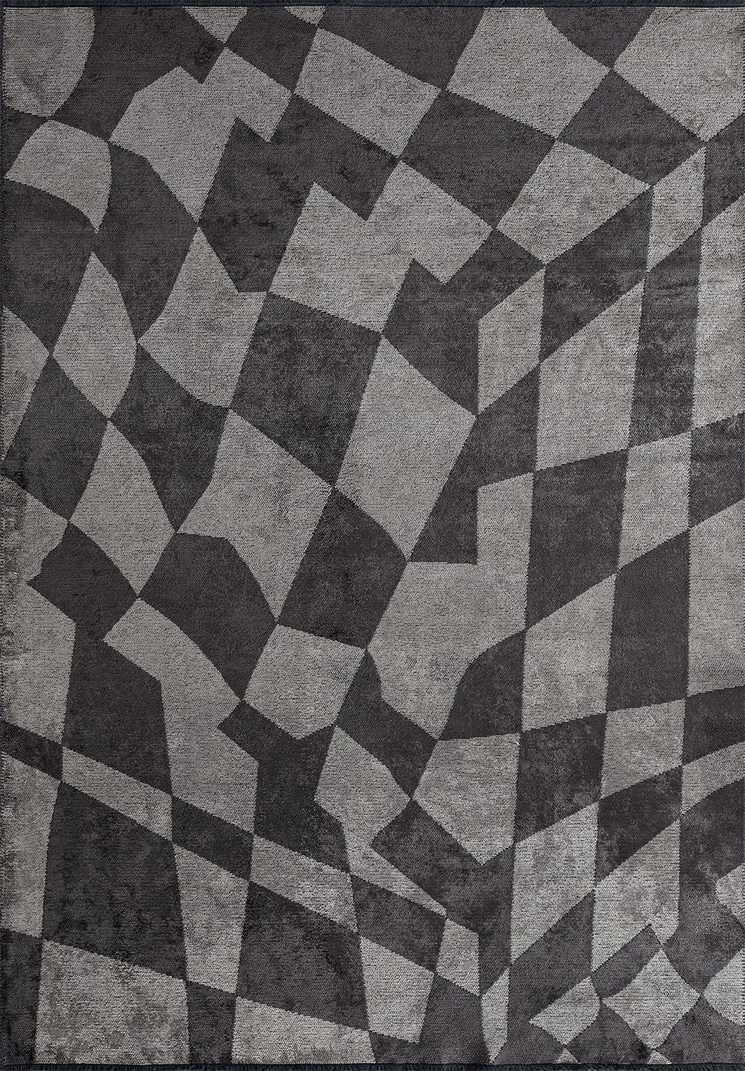 FLAG CHARCOAL - CREAM RUG - 1