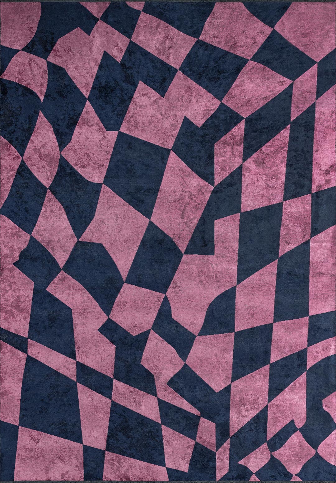 FLAG DARK NAVY - PINK RUG