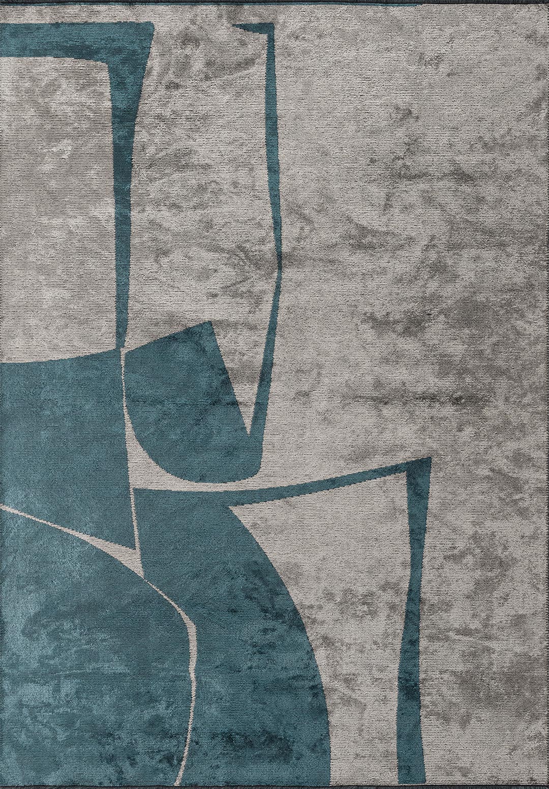 NOTES PETROL - CREAM RUG - 1