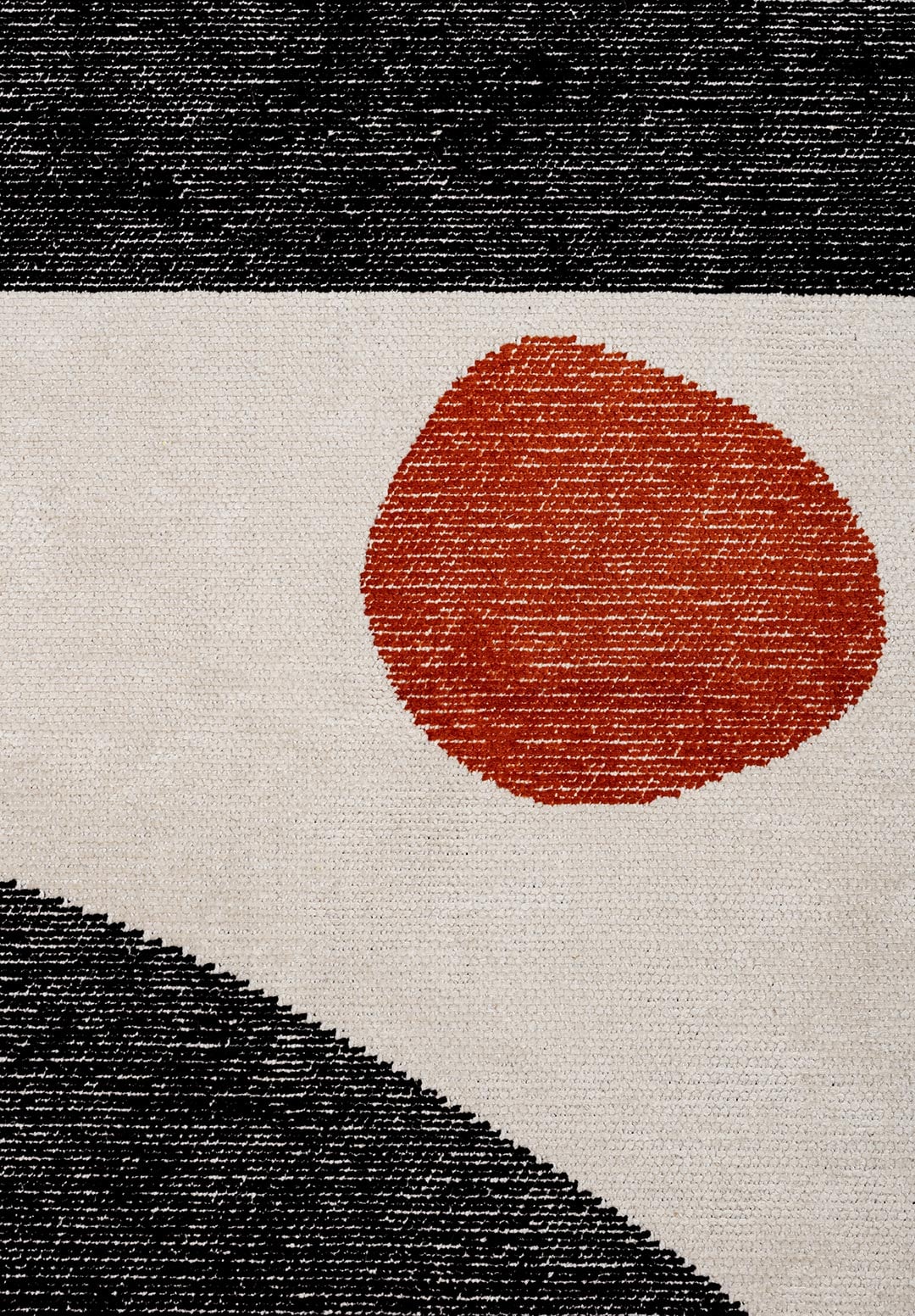 ROCK BLACK - RUST - ECRU RUG - 5