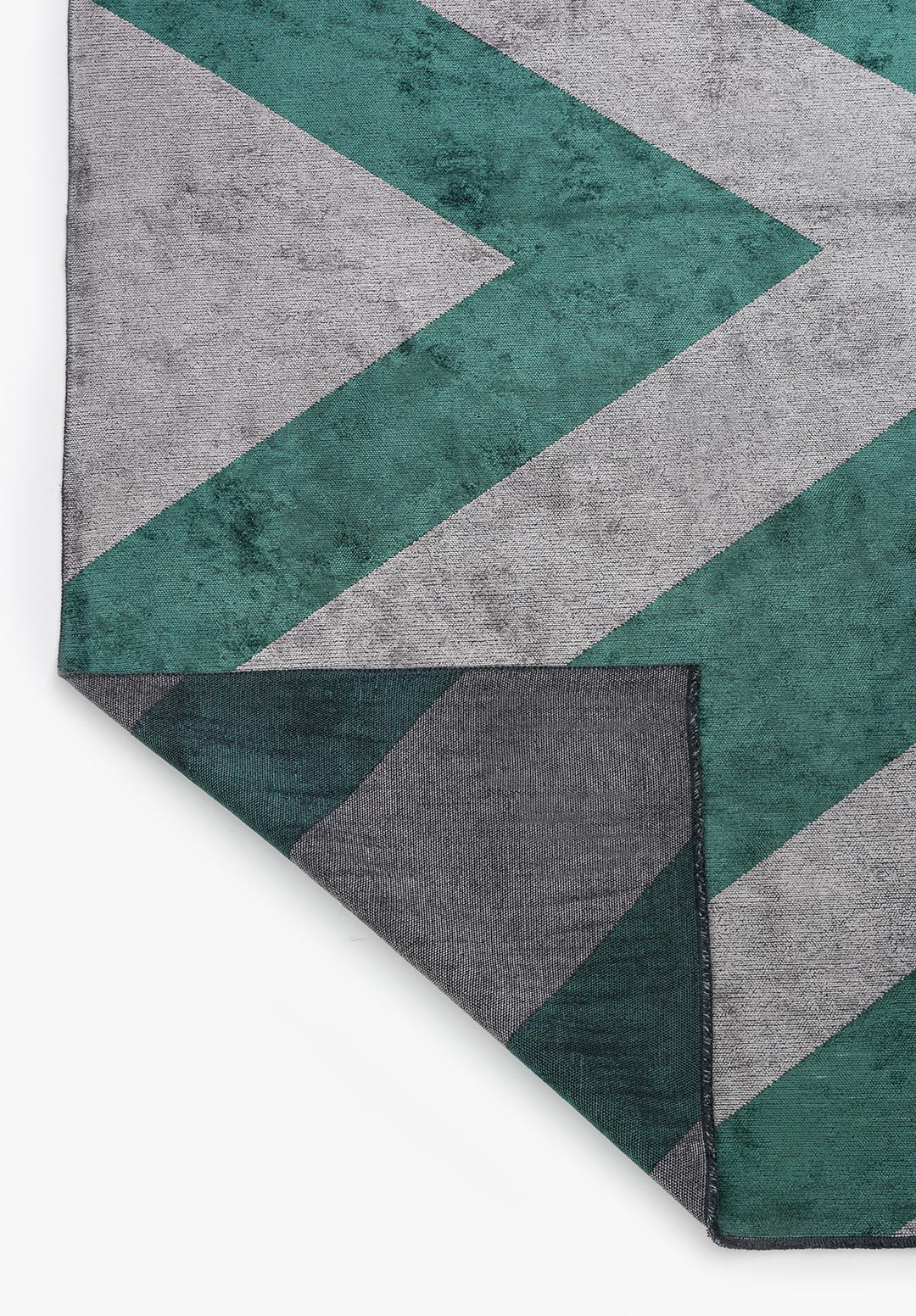CORNER DARK GREEN - LIGHT GREY RUG - 3