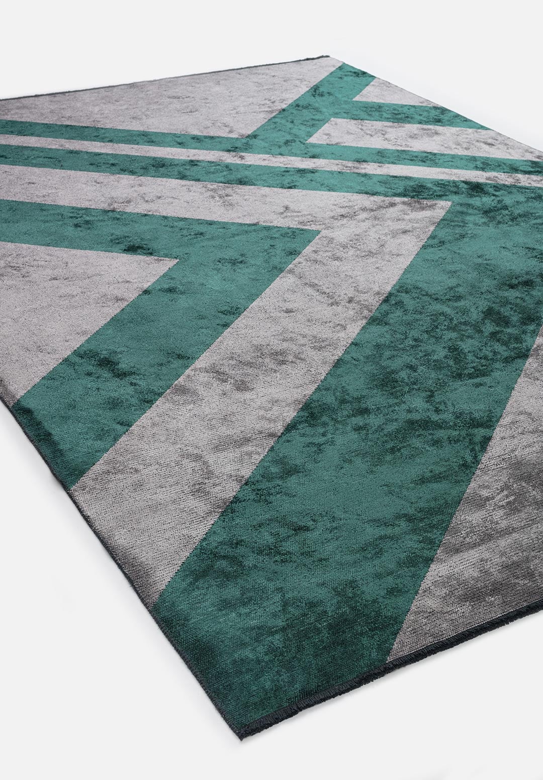 CORNER DARK GREEN - LIGHT GREY RUG - 4