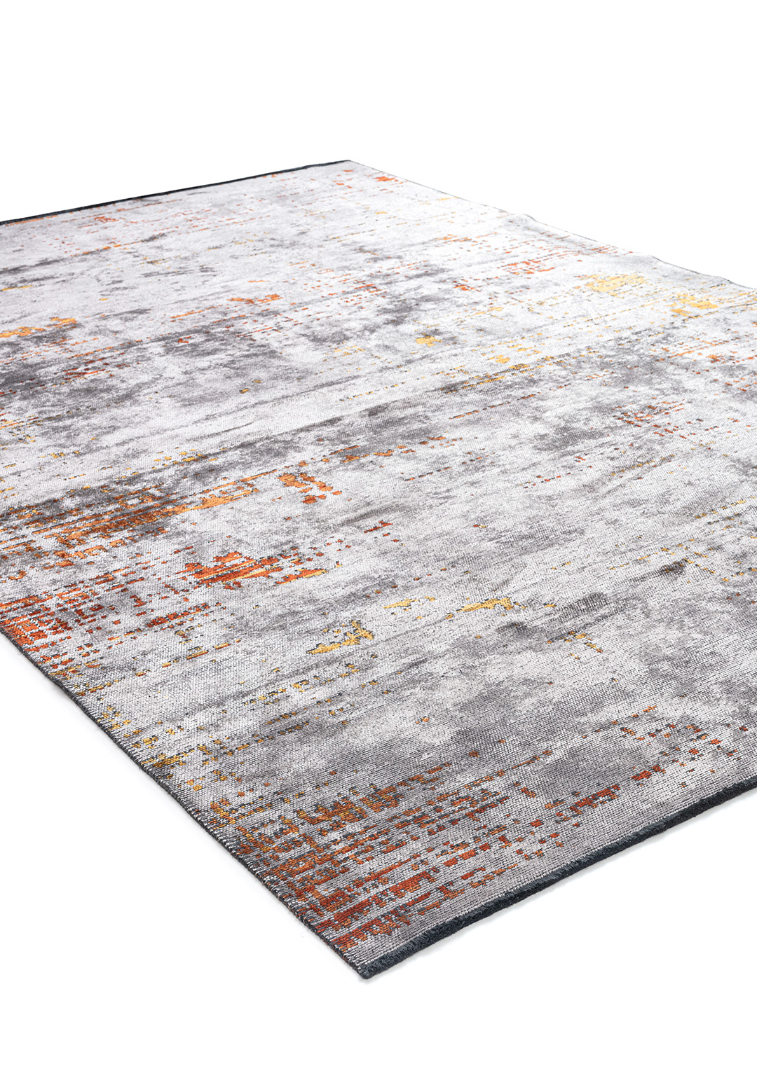 SPACE LIGHT GREY - RUST - TERRA - GOLD - MUSTARD RUG - 4