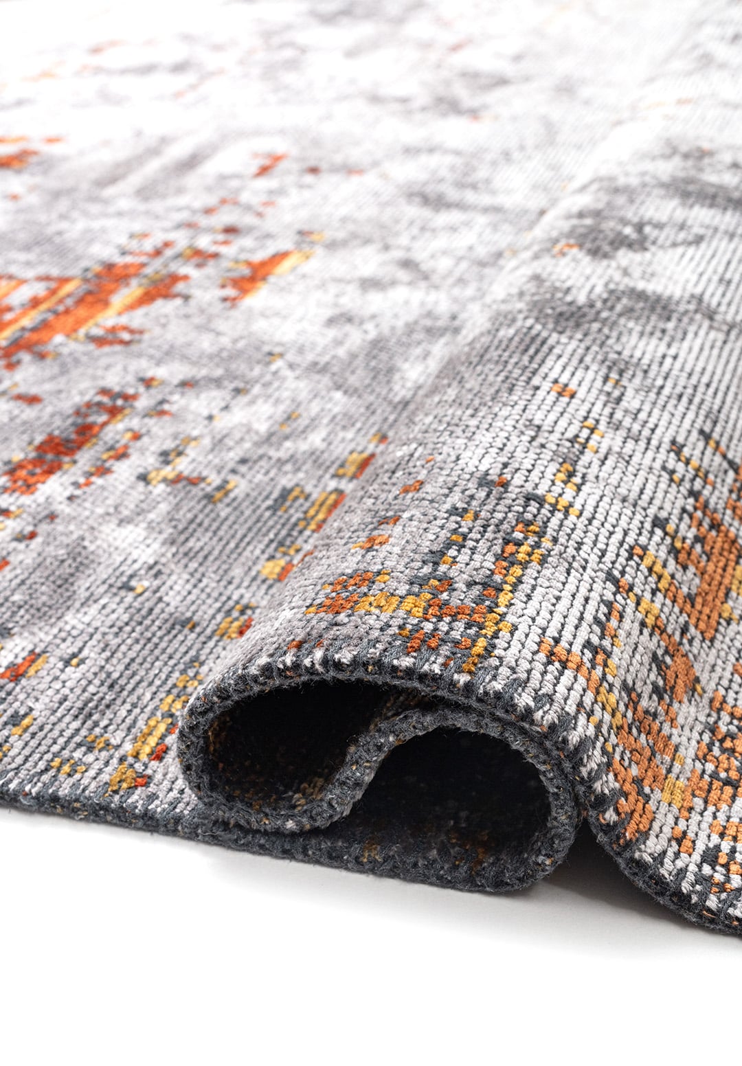 SPACE LIGHT GREY - RUST - TERRA - GOLD - MUSTARD RUG - 2