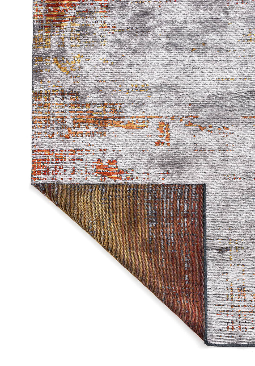 SPACE LIGHT GREY - RUST - TERRA - GOLD - MUSTARD RUG - 3