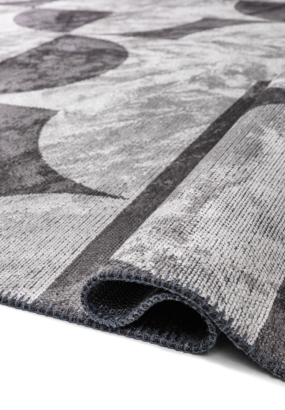 CIRCLE CHARCOAL - LIGHT CREAM RUG - 2