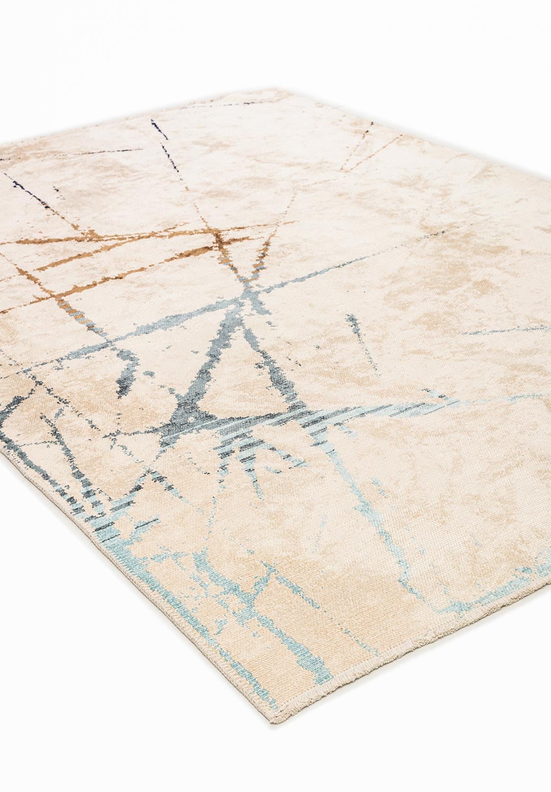 CRACK DARK NAVY - MINK - BLUE - ICE BLUE - ECRU RUG - 4