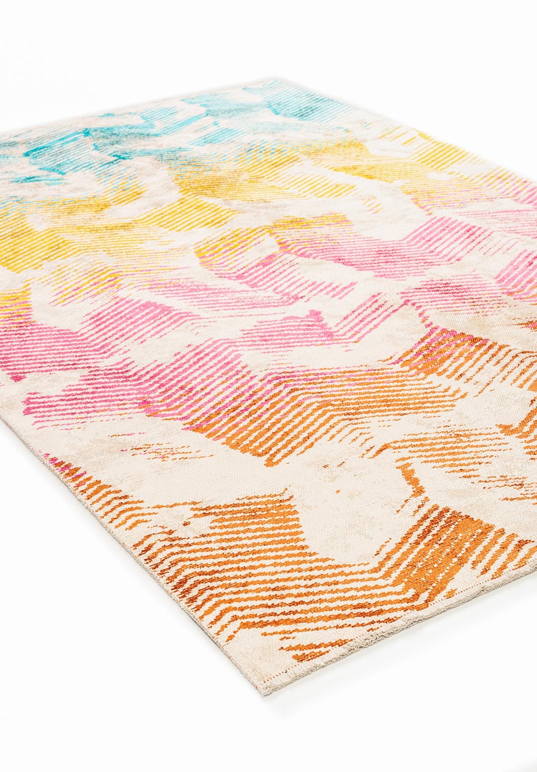 TAHITI TURQUOISE - YELLOW - PINK - TERRA - ECRU RUG - 4