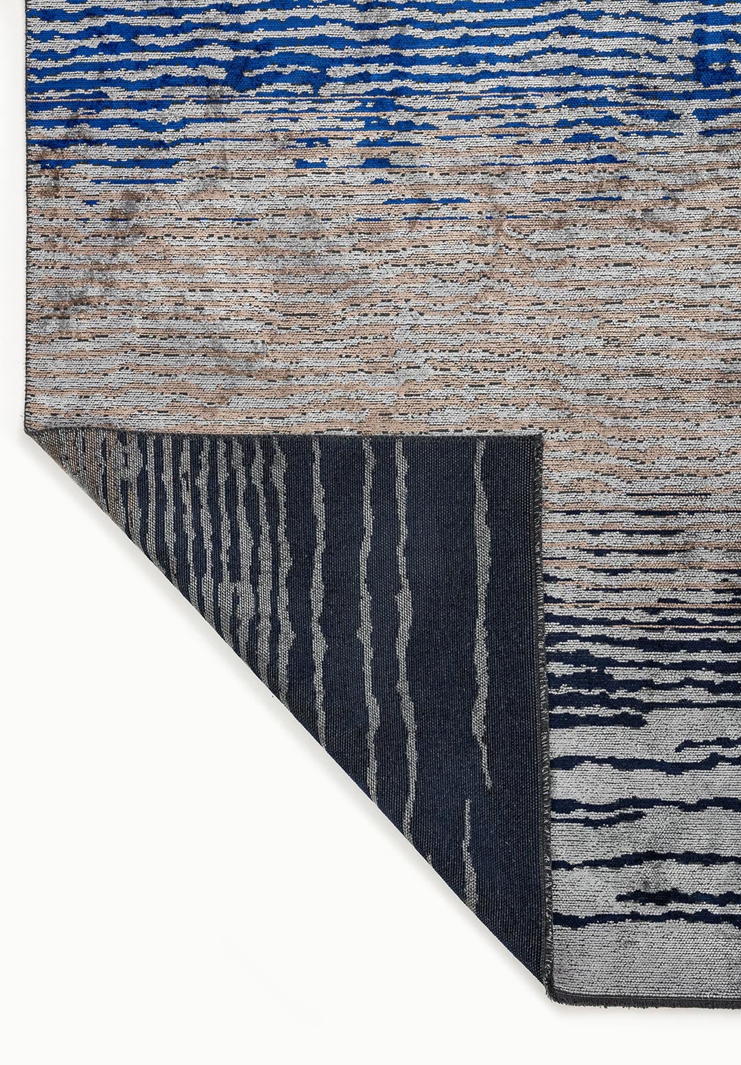 MAUI DARK NAVY - NOUGAT - SAX BLUE - TURQUOISE - ICE BLUE RUG - 3