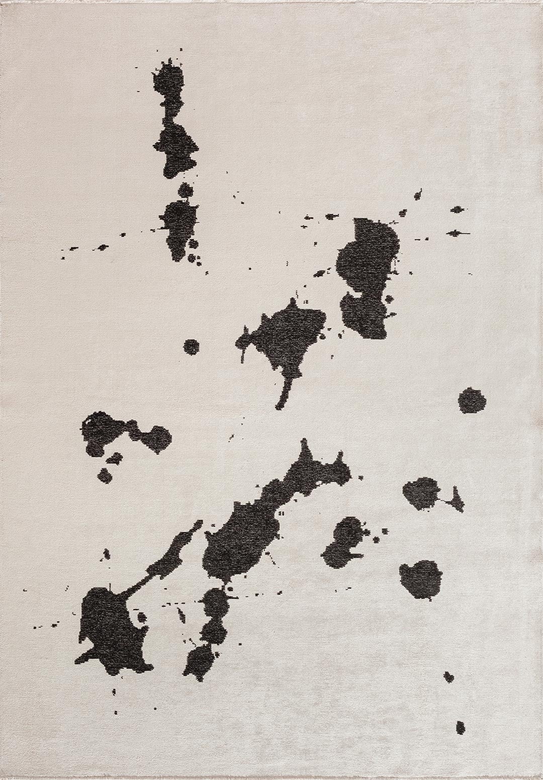 SPILL BLACK - ECRU RUG - 1