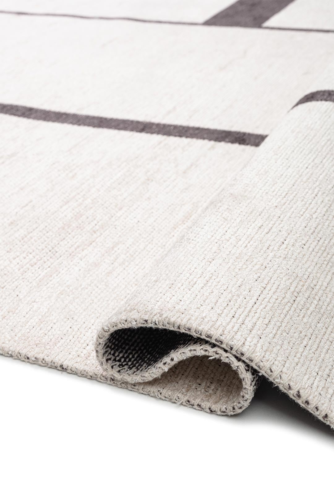 CELL CHARCOAL - ECRU RUG - 2