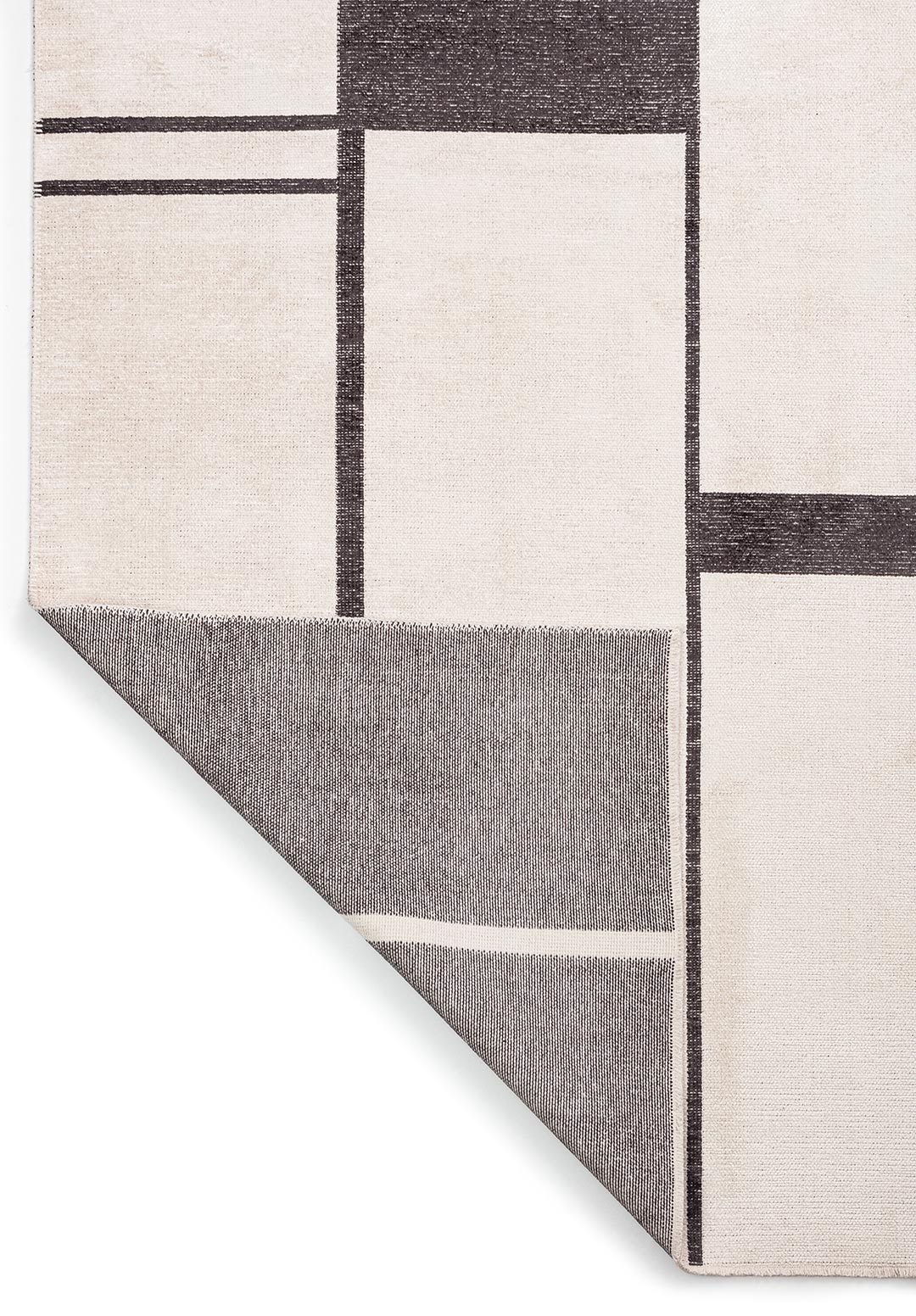CELL CHARCOAL - ECRU RUG - 3