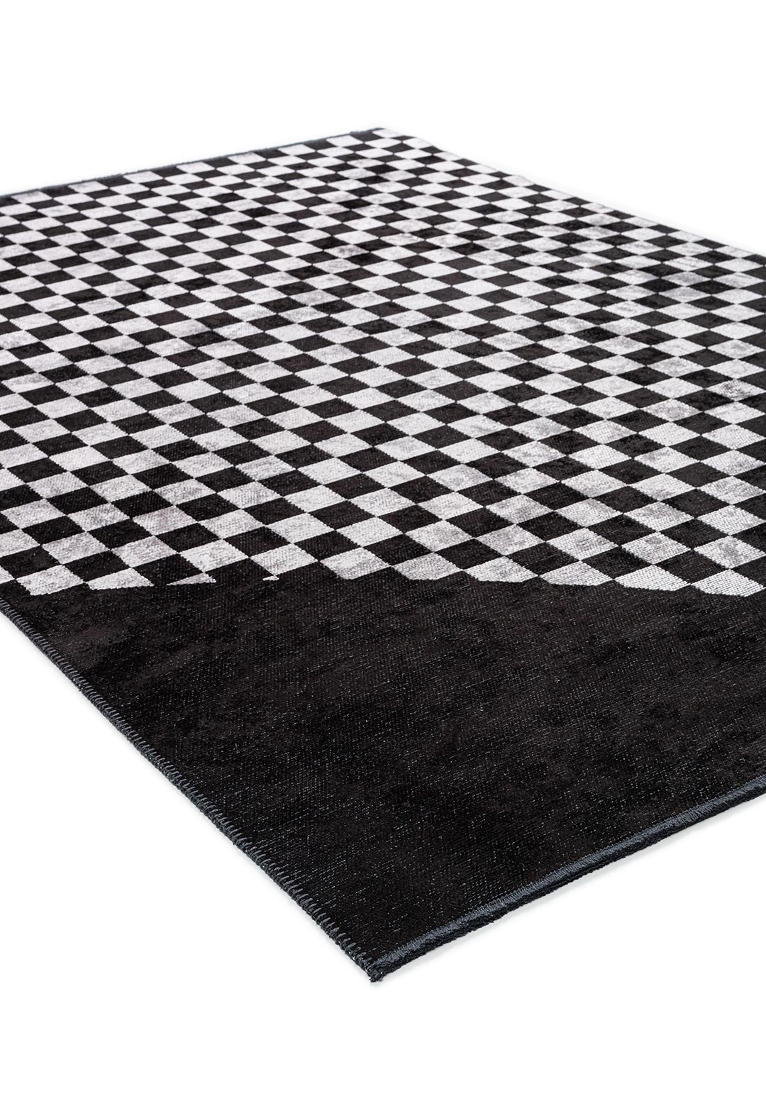 HOLOGRAM LIGHT GREY - BLACK RUG - 4