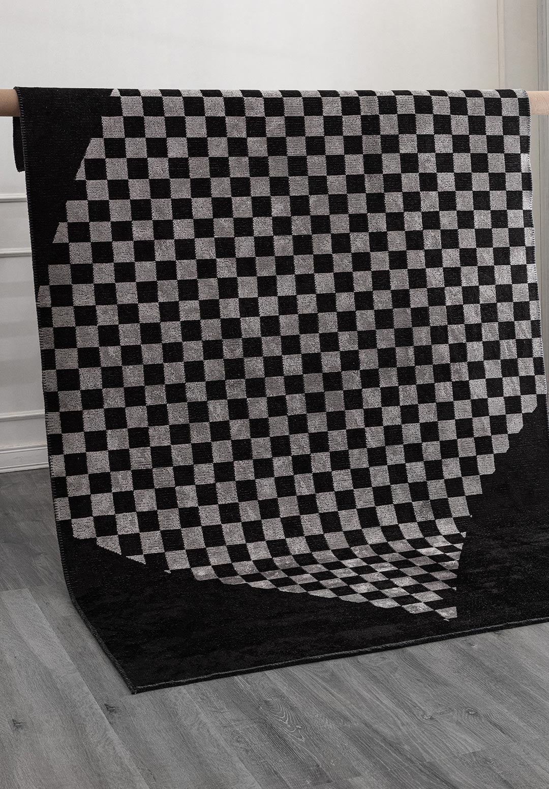 HOLOGRAM LIGHT GREY - BLACK RUG - 6