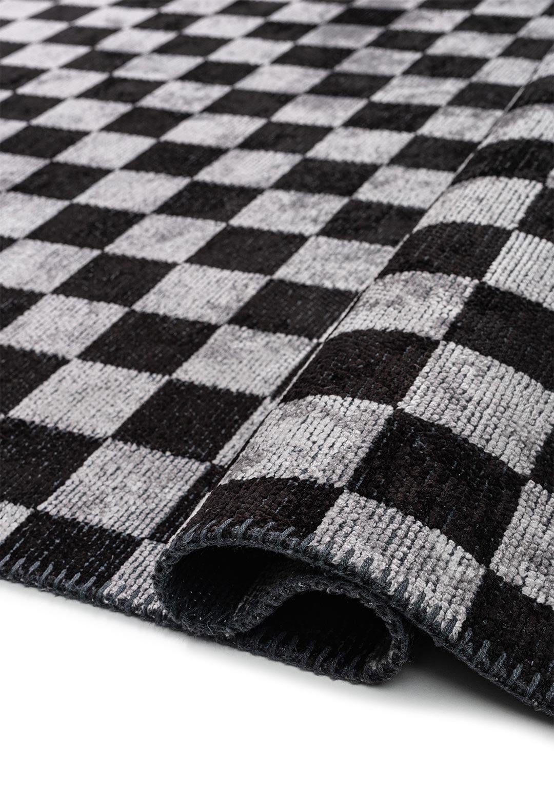 HOLOGRAM LIGHT GREY - BLACK RUG - 2