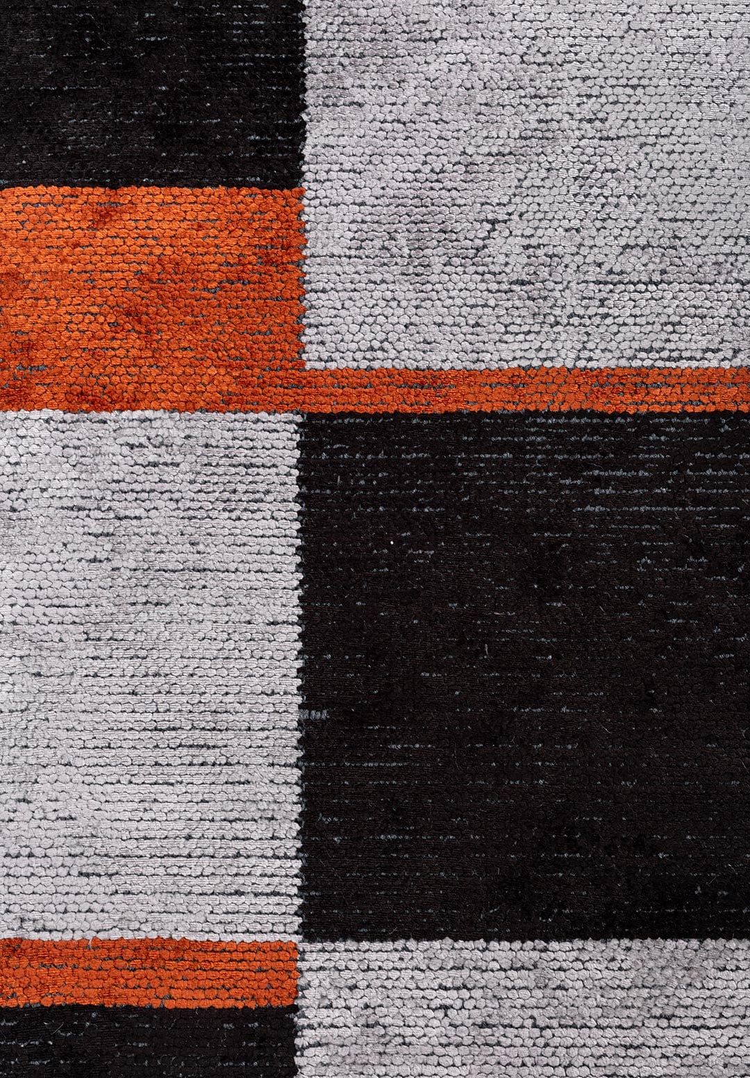 TETRIS BLACK - RUST - LIGHT GREY RUG - 5