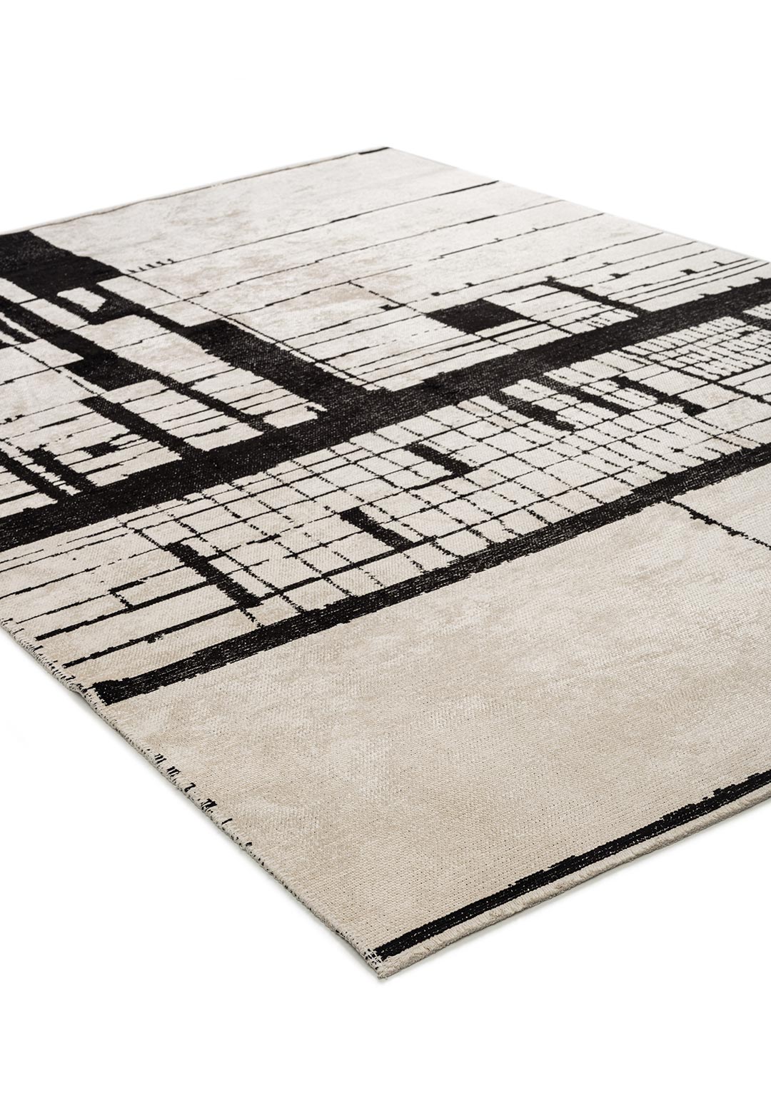 PEEL BLACK - ECRU RUG - 4
